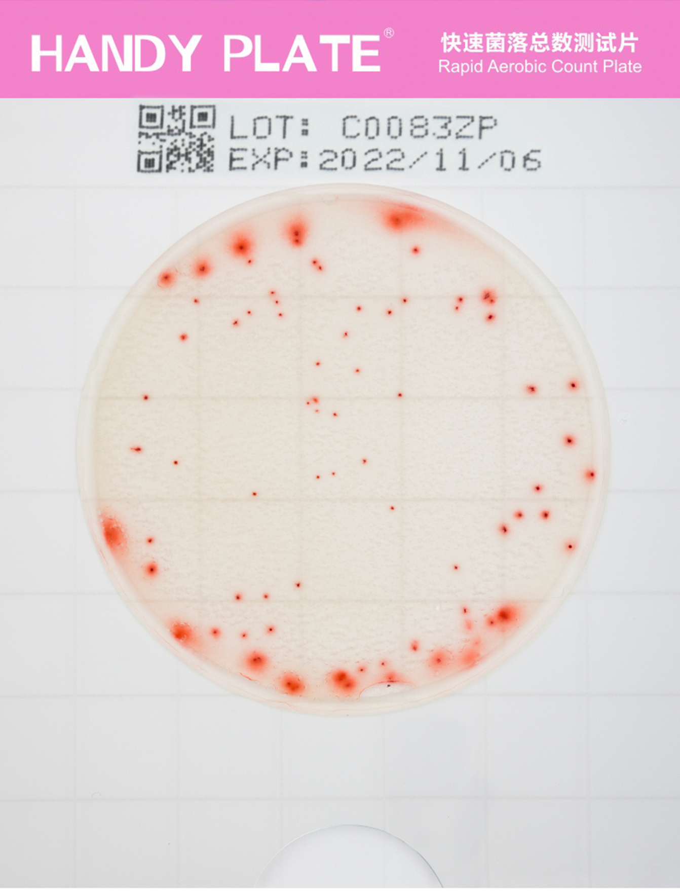 快速菌落总数测试⽚