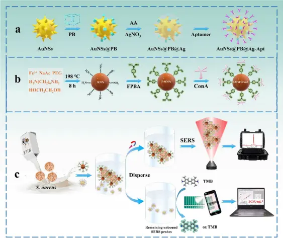 AuNSs@PB@Ag-Apt SERS探针