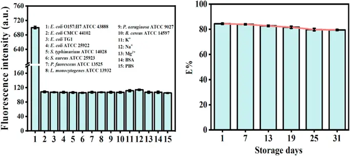 噬菌体诱导的福斯特共振能量转移（FRET）传感器的选择性