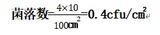 物体表面菌落总数计算方式