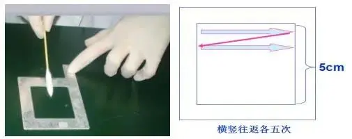 被采面积≥100cm2，取100cm2