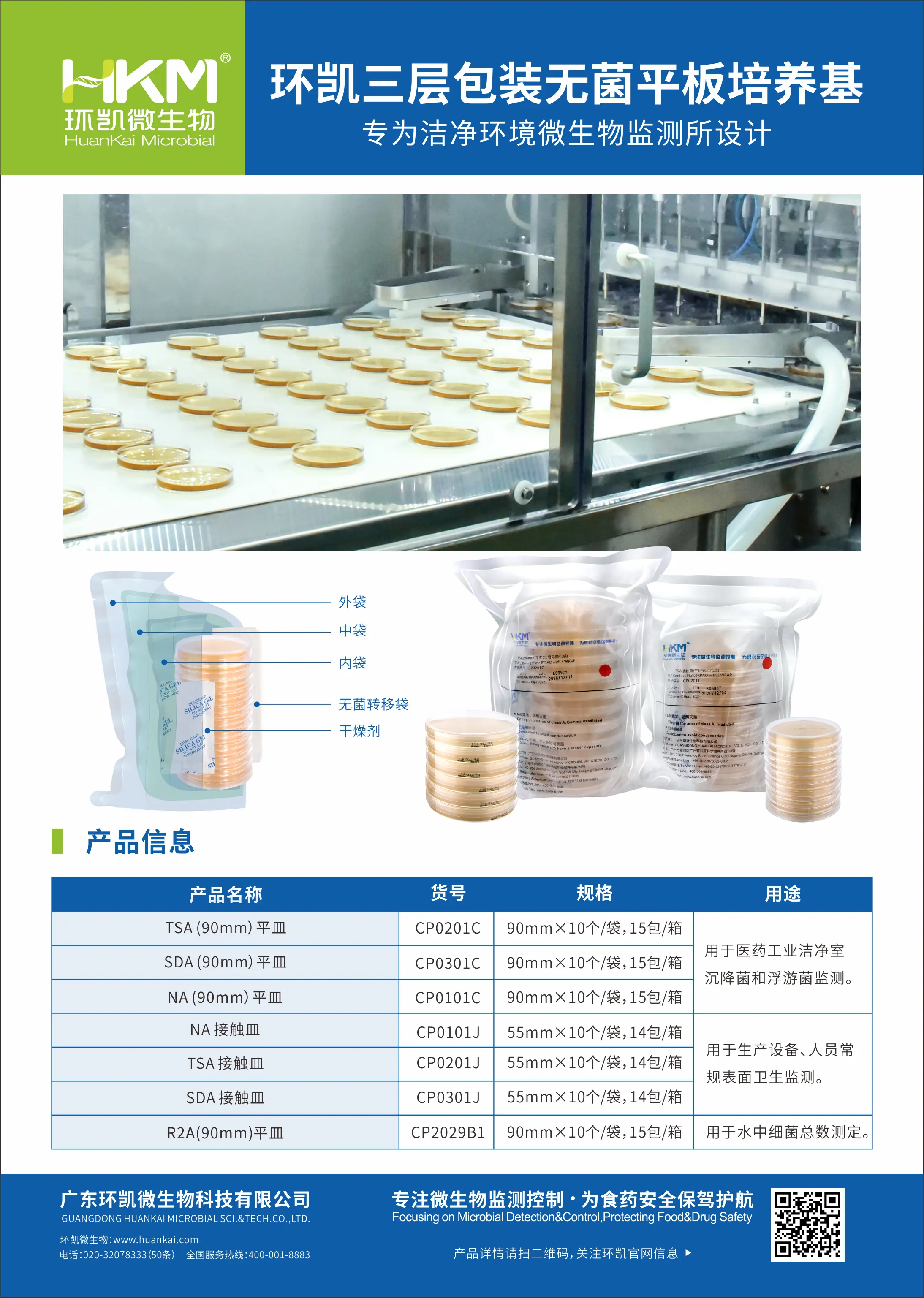三层包装无菌平板培养基