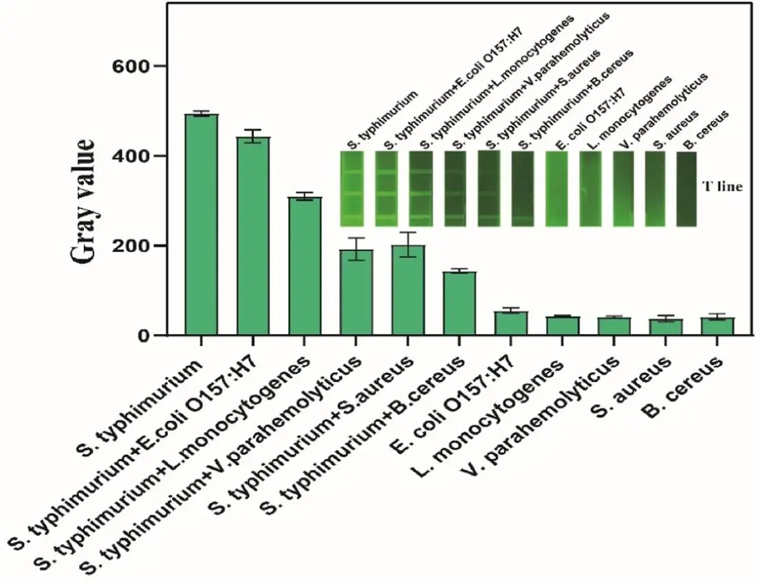 多线ICTS传感器的特异性分析