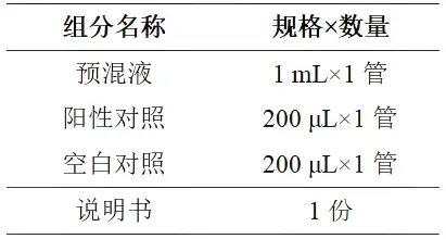 诺如病毒GI/GII核酸检测试剂盒(RT-PCR探针法，含MS2)产品组分