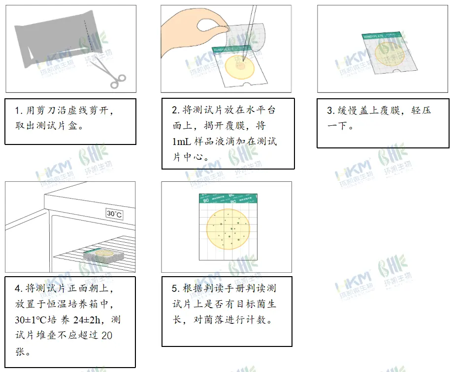 蜡样芽孢杆菌显色测试片使用步骤