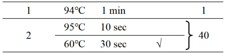 嗜酸乳杆菌核酸检测试剂盒(PCR-荧光探针法)反应程序